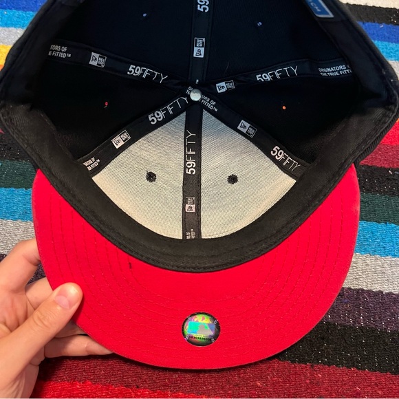 New Era 59FIFTY Atlanta Braves fitted hat size 7 5/8 100% wool - Picture 11 of 15